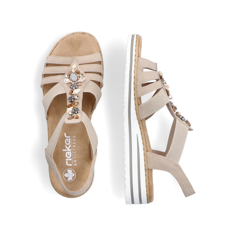 Rieker Keilsandalette Morelia beige