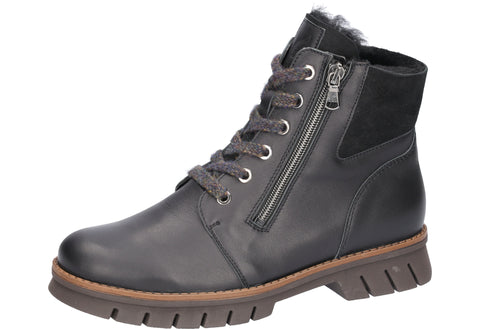 Waldläufer Schnürstiefelette H-Xara doubleface schwarz