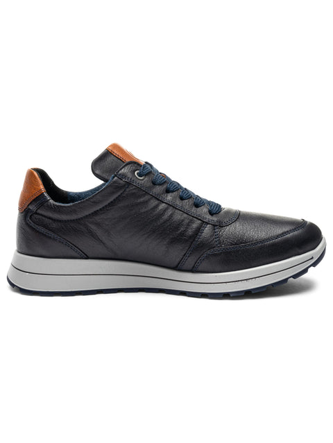 Ara Sneaker Matteo 2.0 blau/cognac