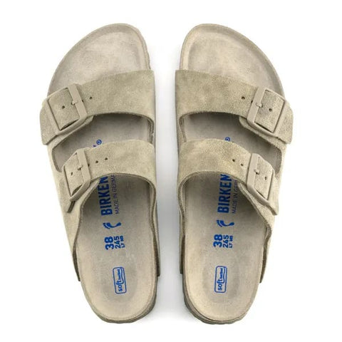 Birkenstock - Hausschuhe - Birkenstock Arizona Weichbettung faded khaki