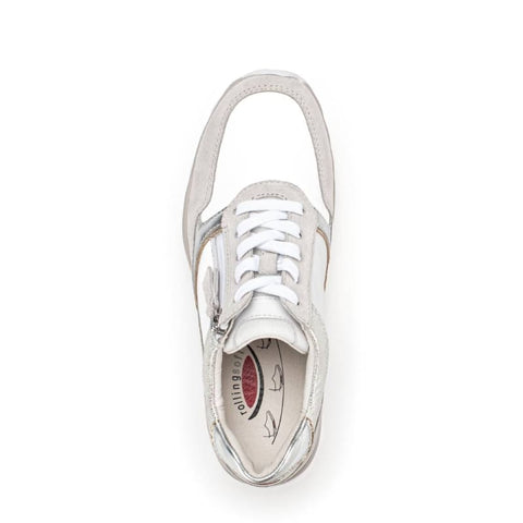 Rolling Soft - Sneakers low - Gabor Rollingsoft weiss/silber