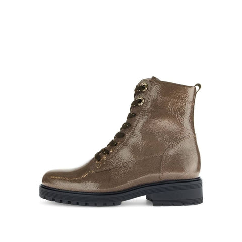 Gabor - Schnürboots - Gabor Schnürstiefelette cacao Lack