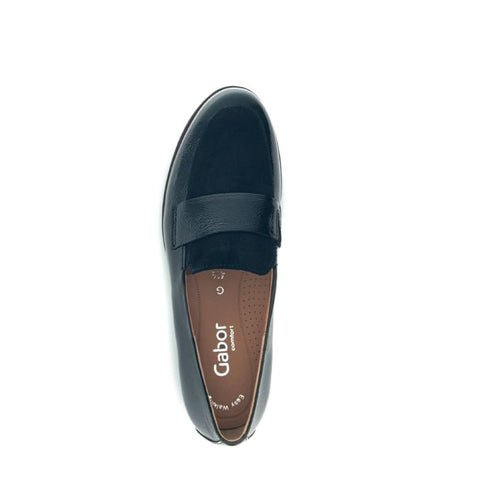 Gabor - Loafers - Gabor Slipper schwarz Lack