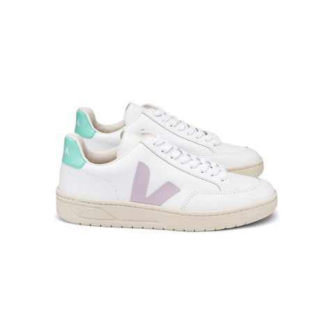 Veja - Sneakers low V - 12 white parme turquoise