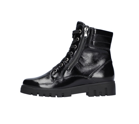 Waldläufer Schnürstiefelette H-Serena schwarz Lack