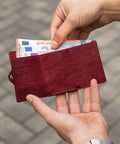 Slimpuro - Portemonnaies - ZNAP Kartenportemonnaie Korkleder weinrot