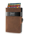 Slimpuro - Portemonnaies - ZNAP Kartenportemonnaie Vintage Leder braun